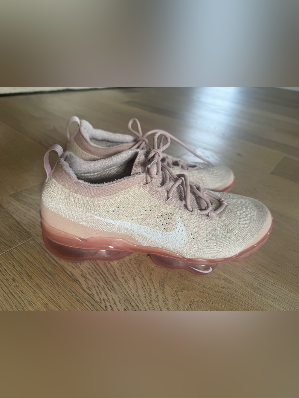 Nike Air VaporMax 2023 Flyknit Women's Size 9.5 Pink Beige DV6840-101 Authentic